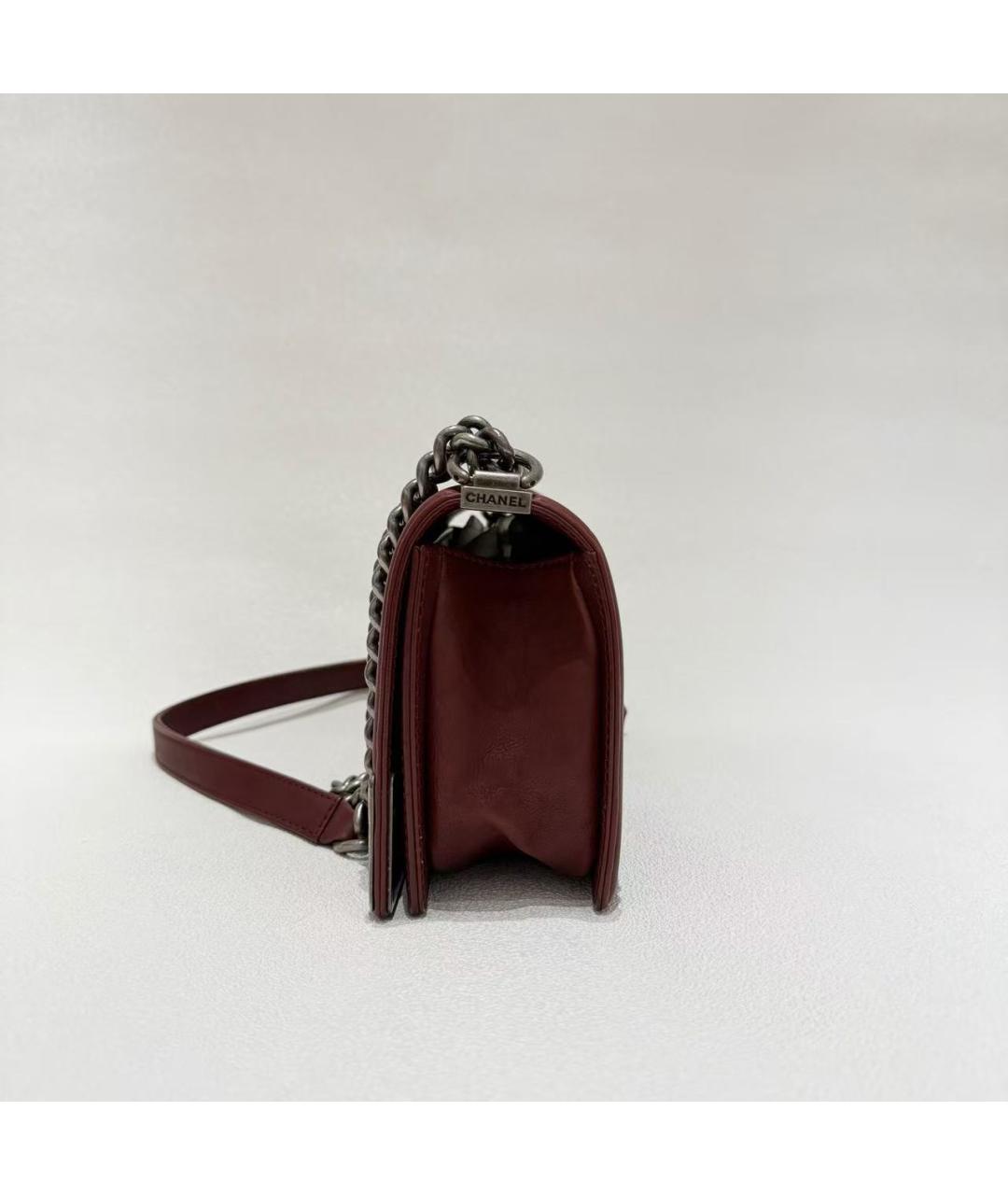 CHANEL Красная кожаная сумка через плечо, фото 4