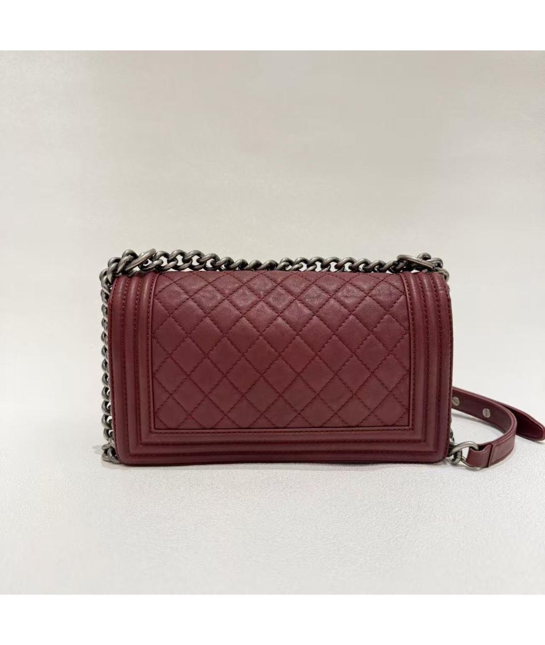 CHANEL Красная кожаная сумка через плечо, фото 3