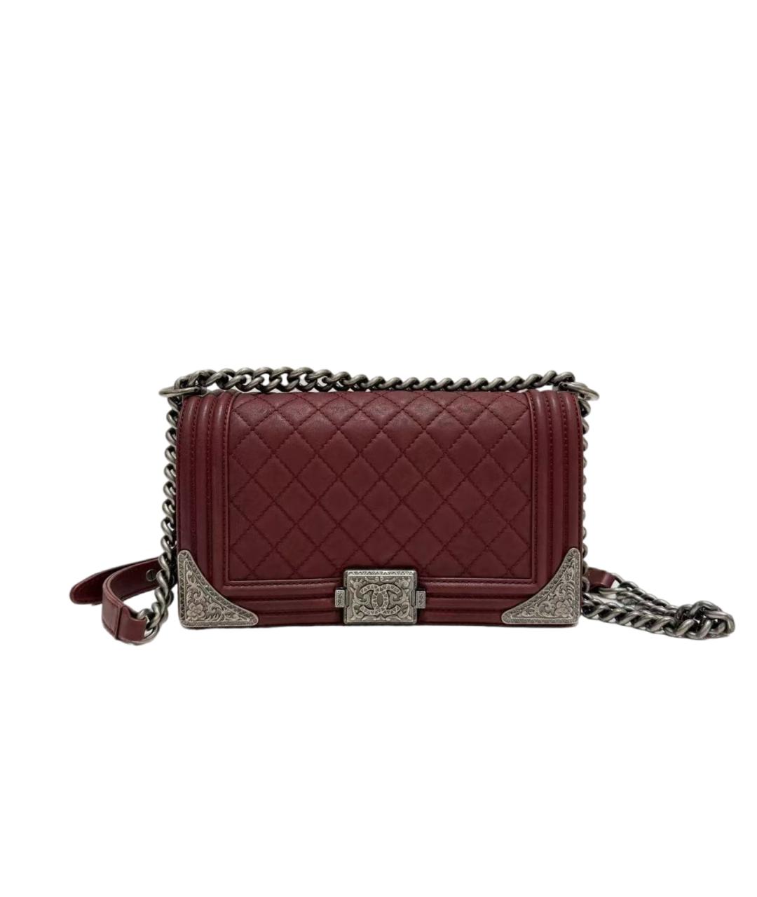 CHANEL Красная кожаная сумка через плечо, фото 6