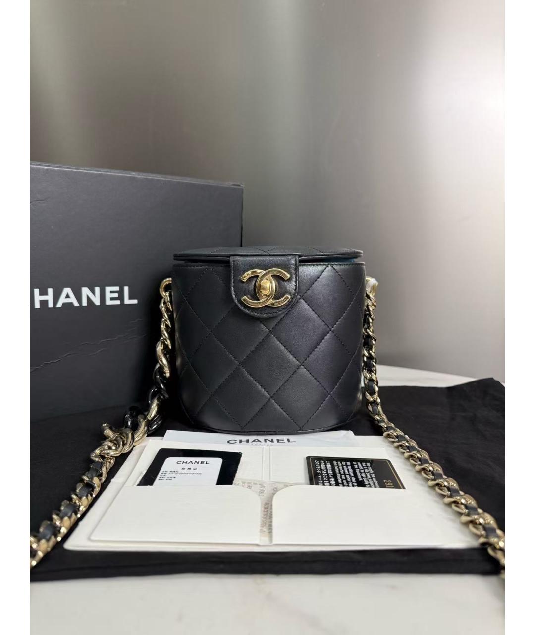 CHANEL Черная кожаная сумка через плечо, фото 2