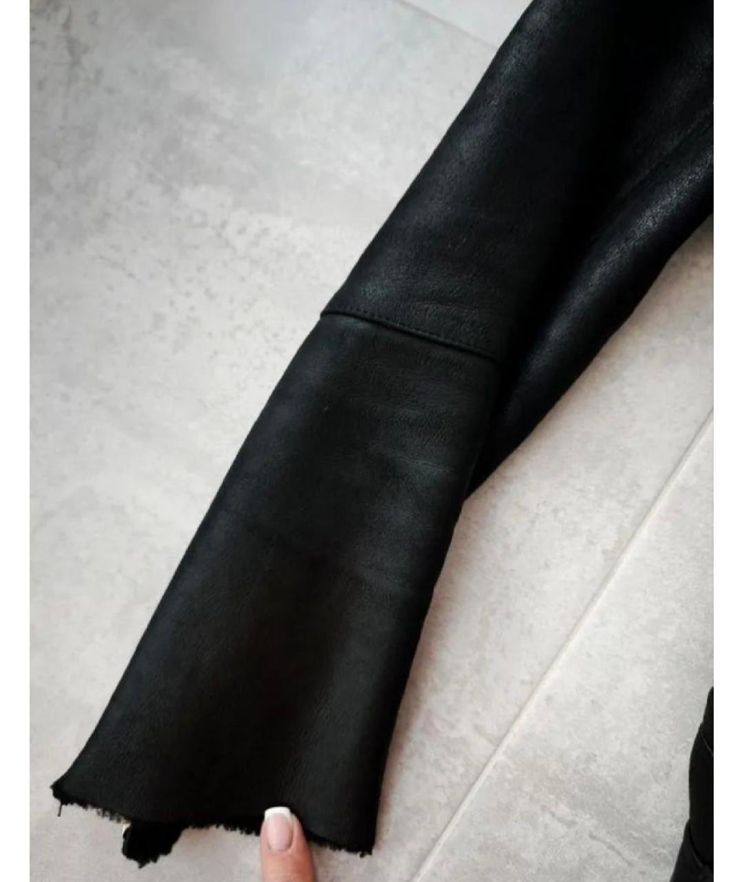 BALMAIN Черная кожаная дубленка, фото 7