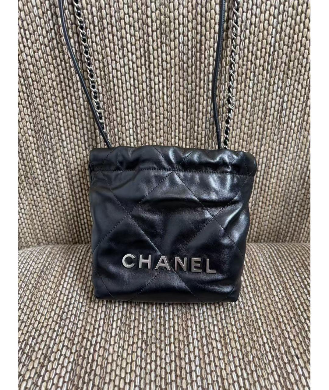 CHANEL Черная кожаная сумка через плечо, фото 2