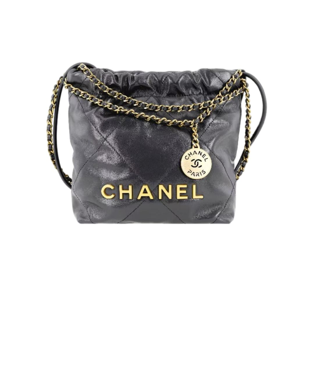 CHANEL Черная кожаная сумка через плечо, фото 7