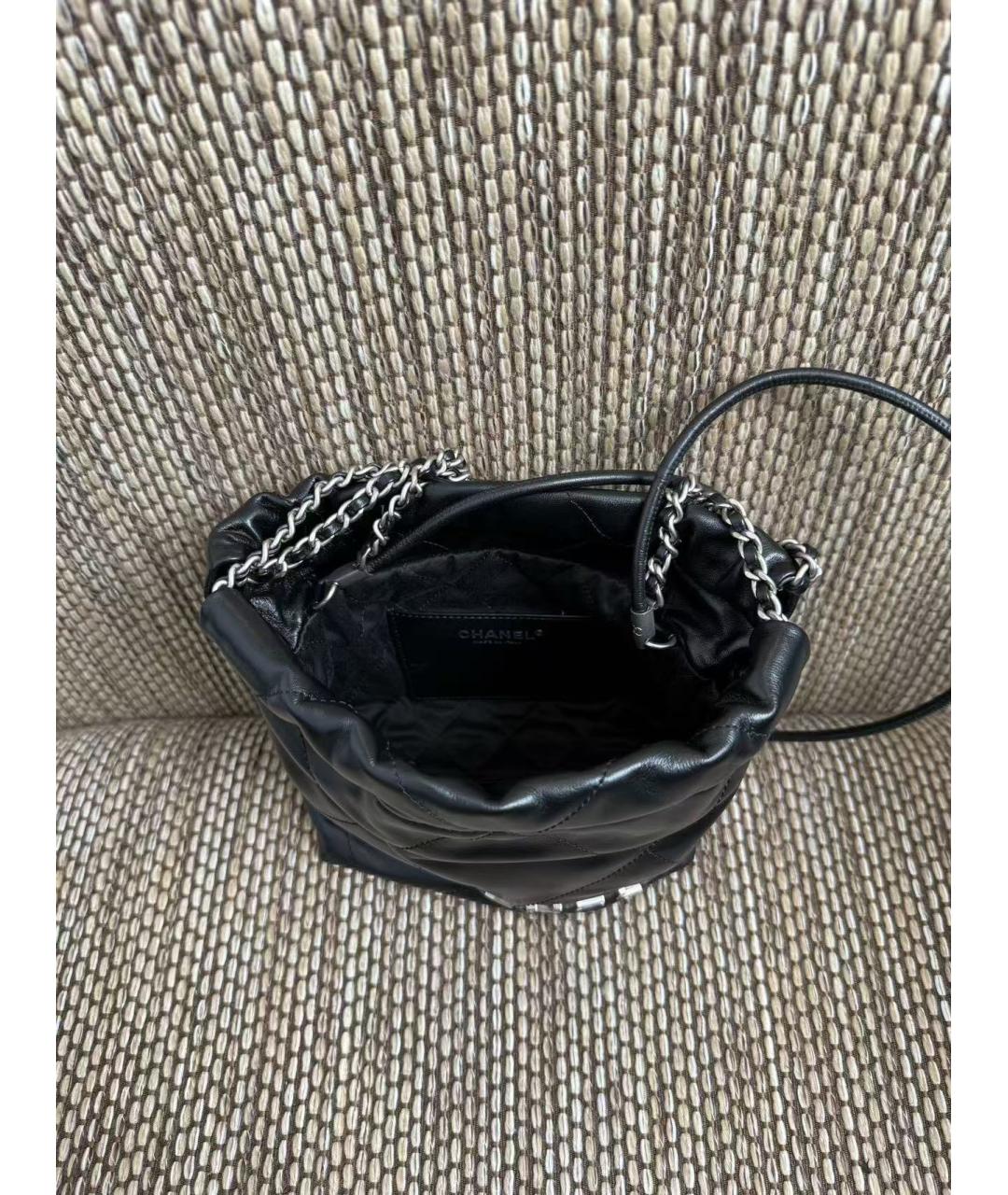 CHANEL Черная кожаная сумка через плечо, фото 5