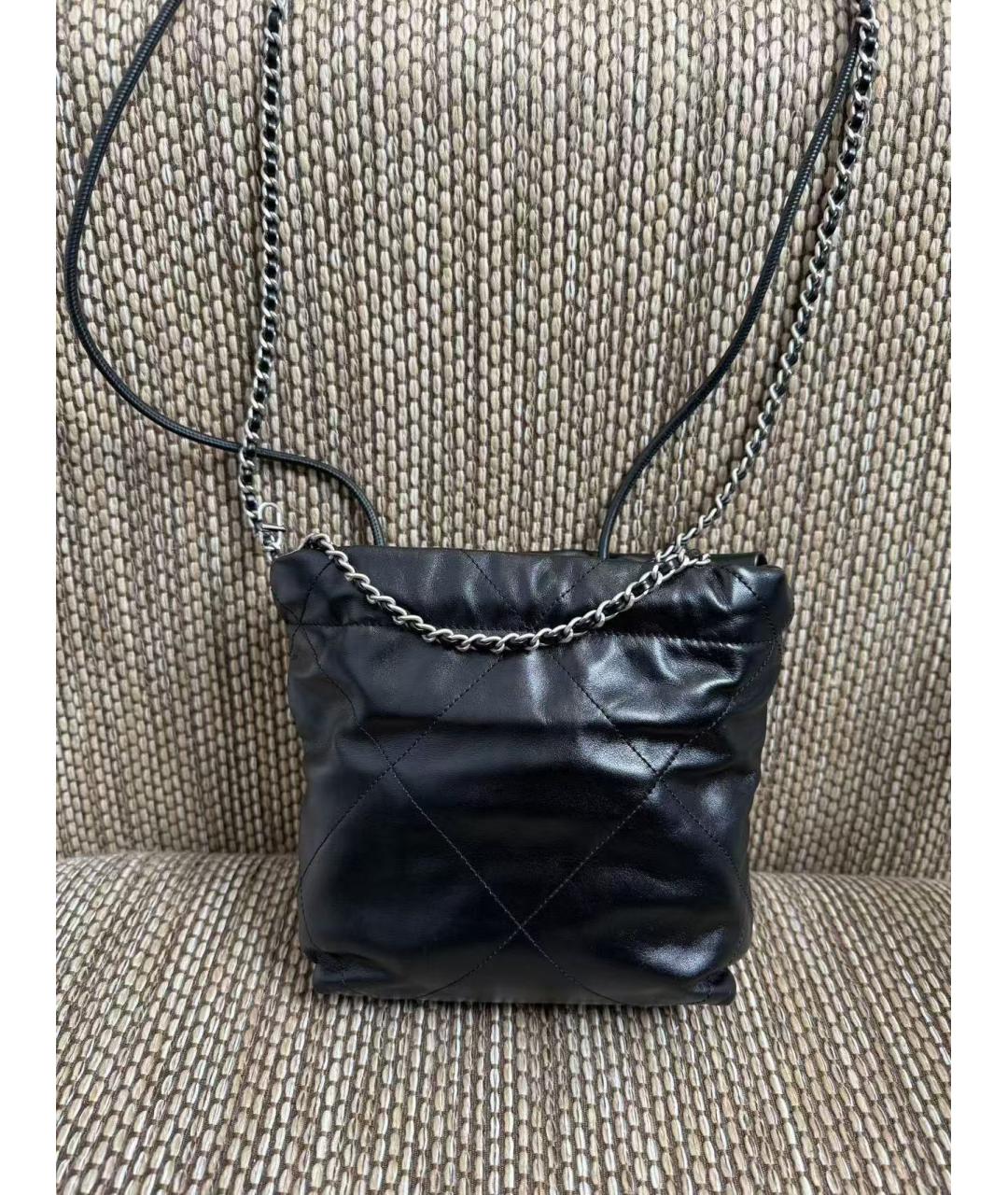 CHANEL Черная кожаная сумка через плечо, фото 4