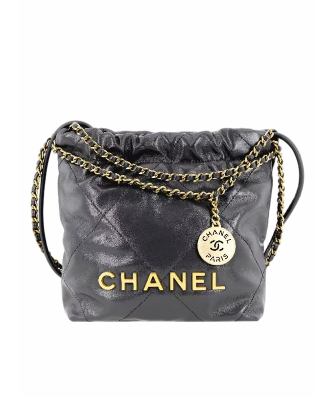 CHANEL Черная кожаная сумка через плечо, фото 1