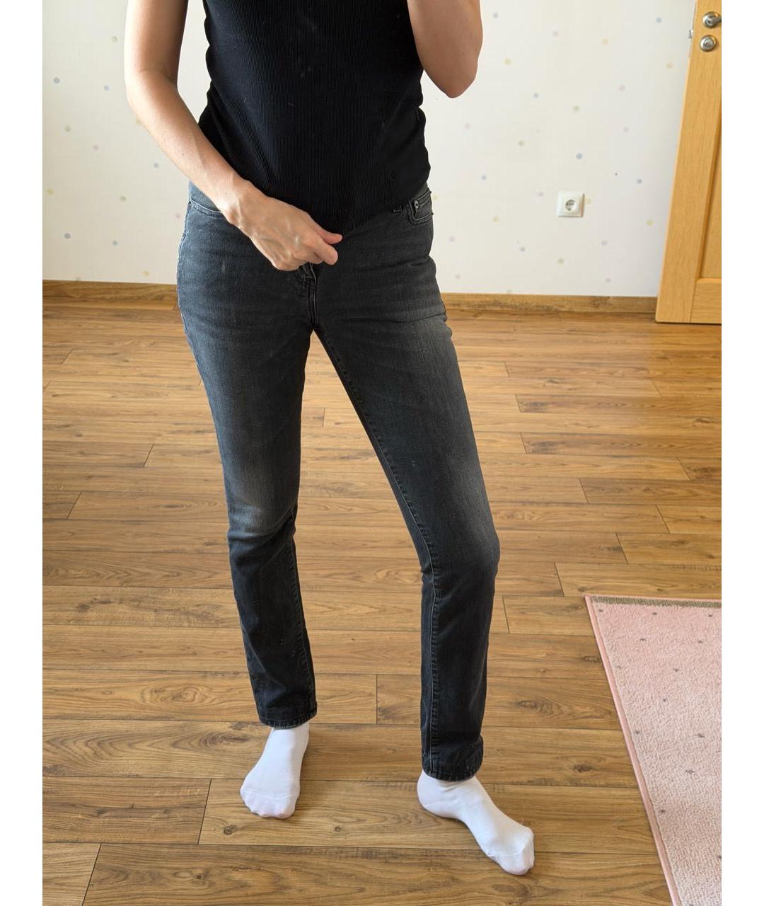 SAINT LAURENT Черные хлопковые джинсы слим, фото 8