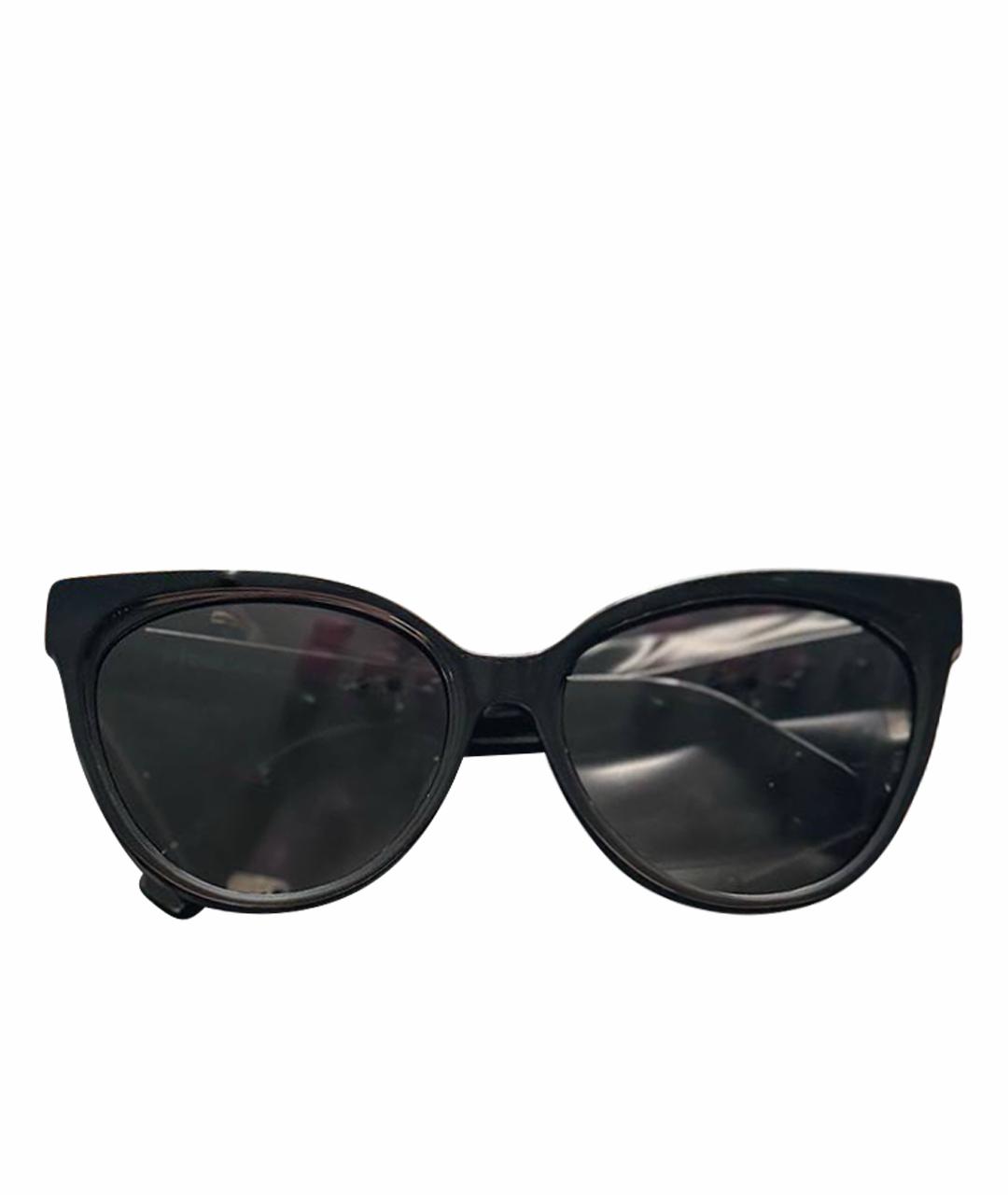 FENDI Черные пластиковые солнцезащитные очки, фото 1
