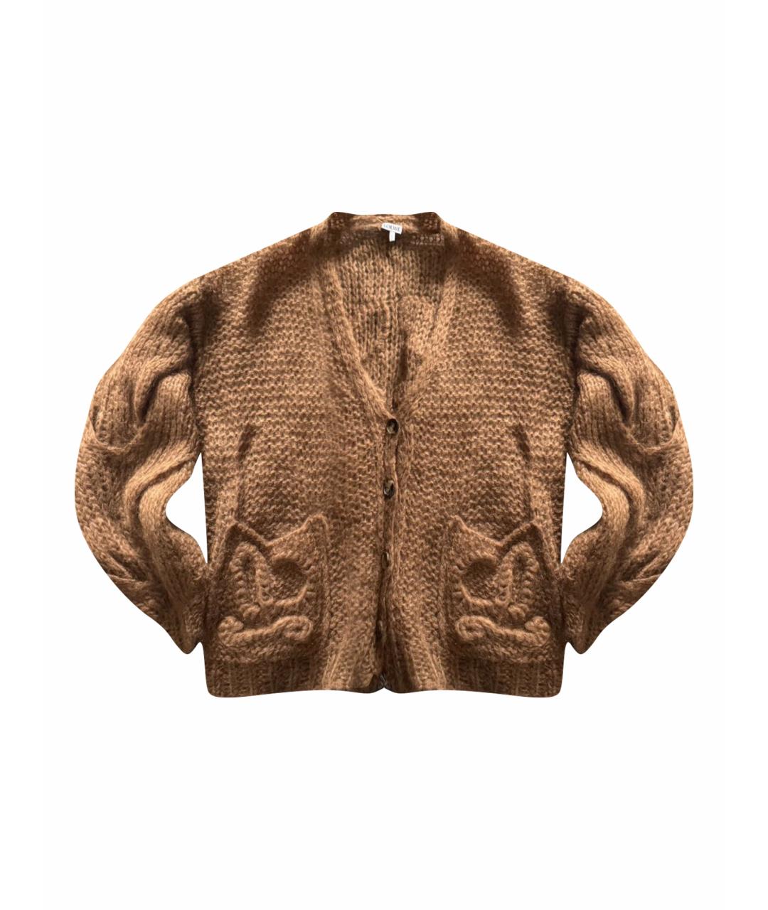 LOEWE Коричневый джемпер / свитер, фото 1