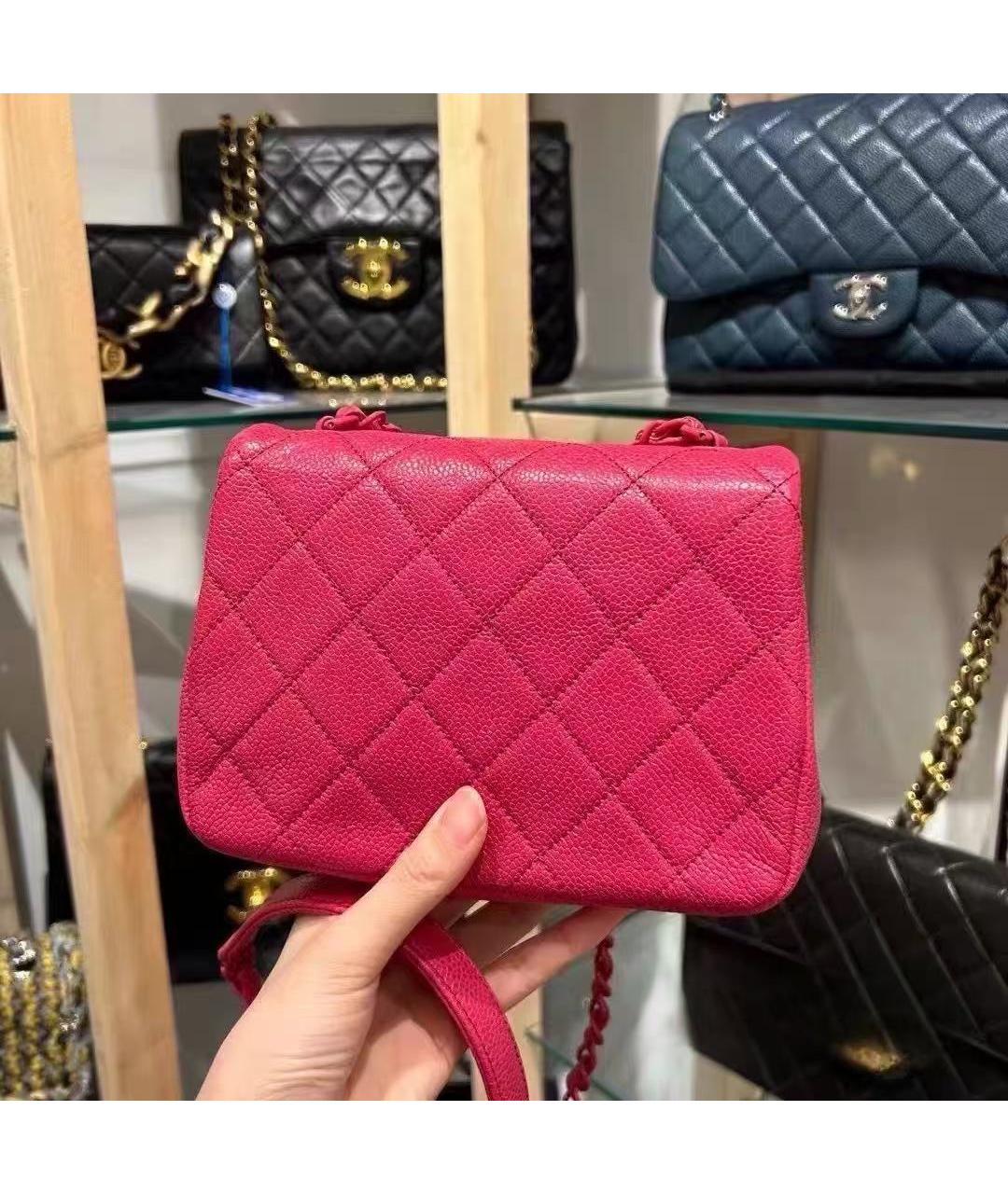 CHANEL Розовая кожаная сумка через плечо, фото 4