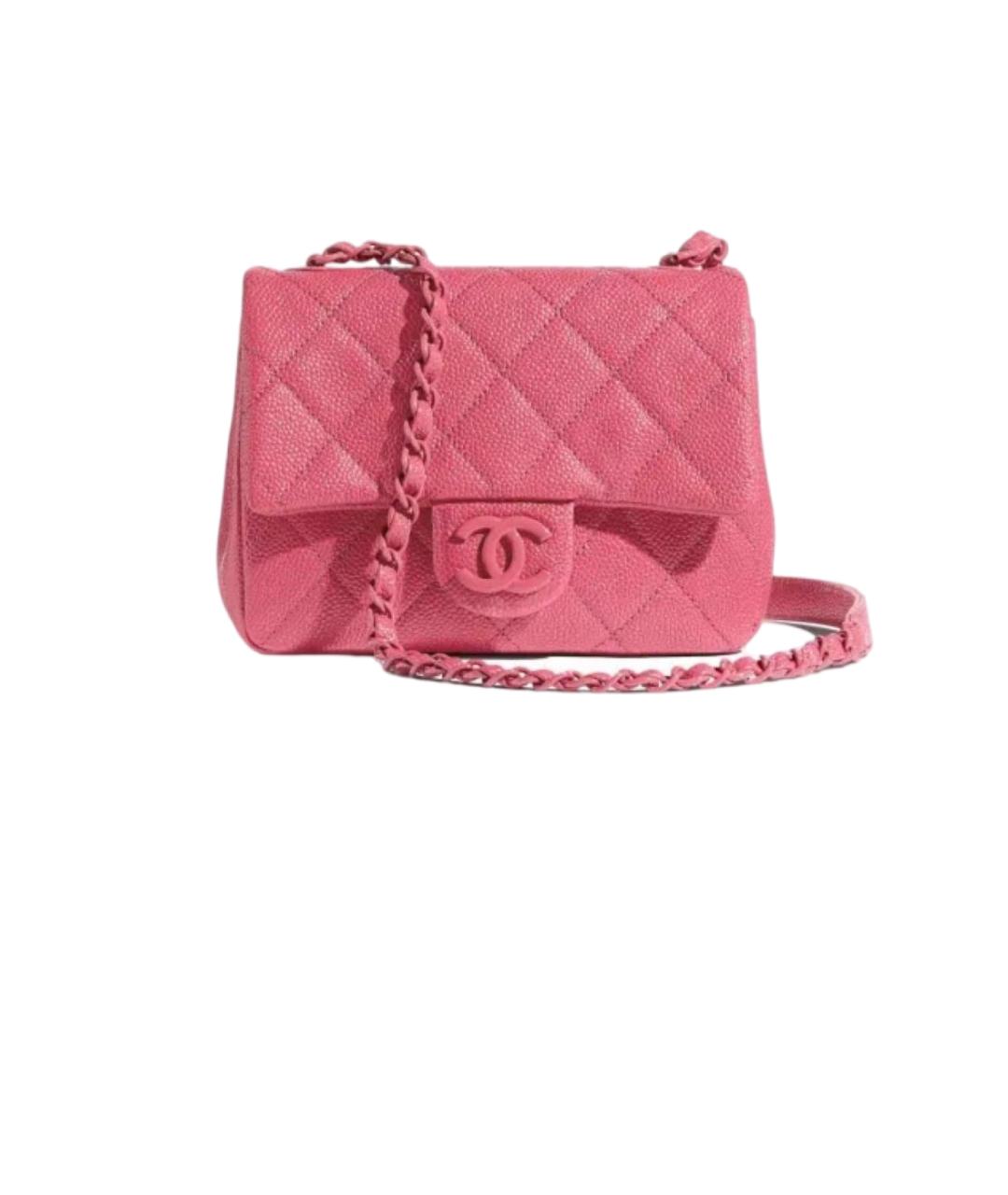 CHANEL Розовая кожаная сумка через плечо, фото 6