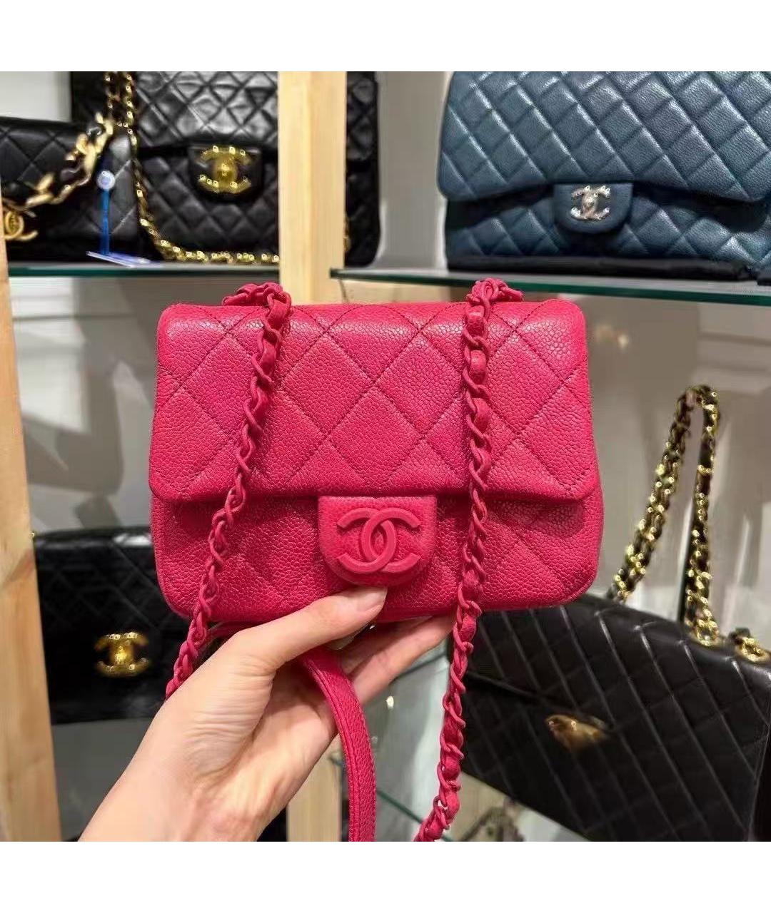 CHANEL Розовая кожаная сумка через плечо, фото 2