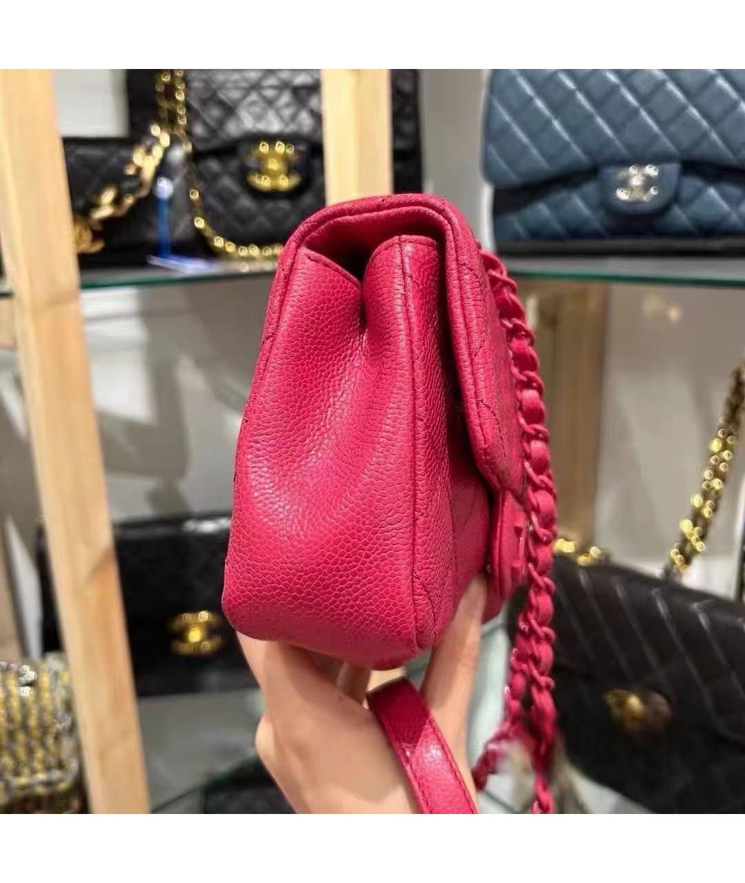 CHANEL Розовая кожаная сумка через плечо, фото 3