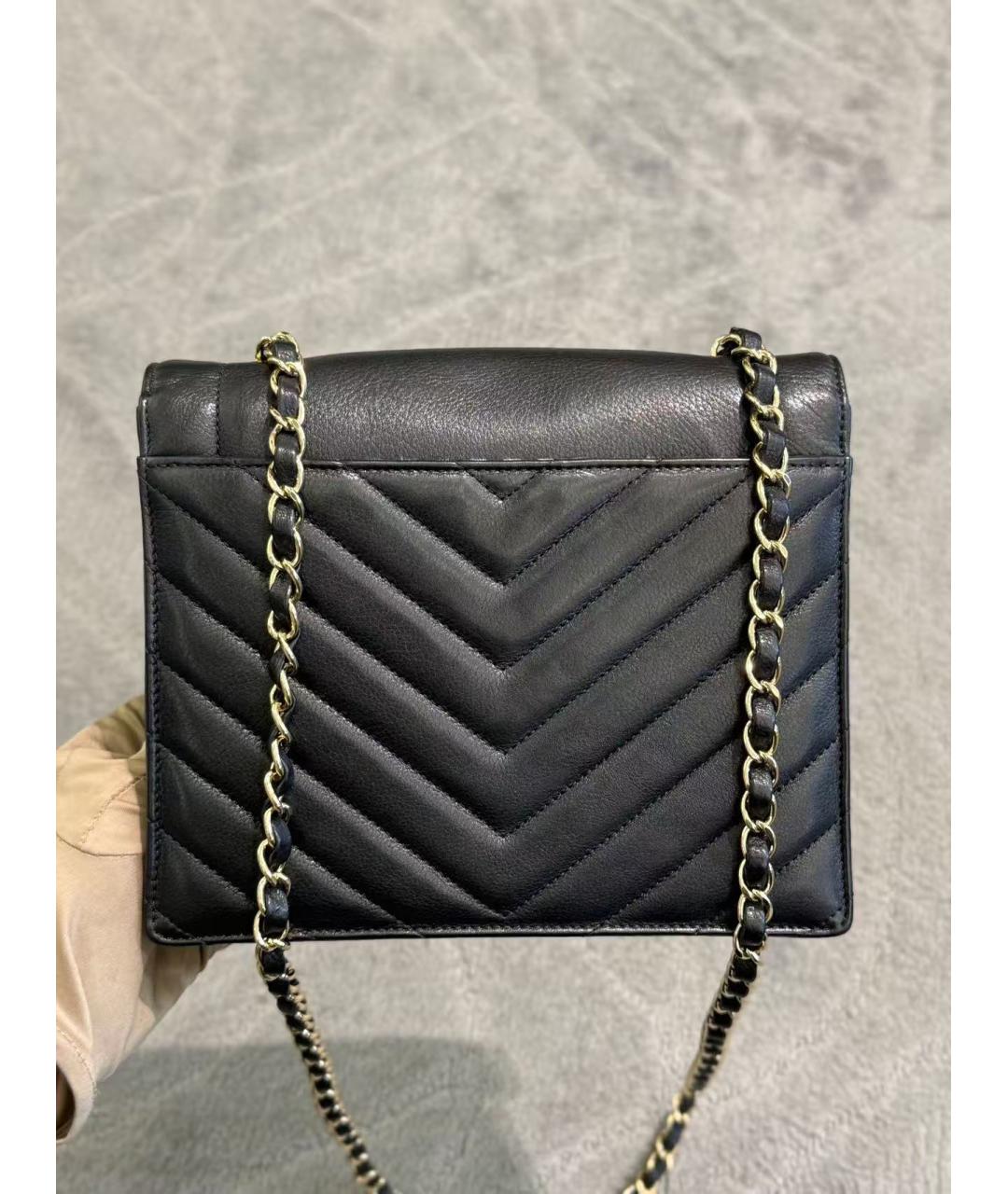 CHANEL Черная кожаная сумка через плечо, фото 2