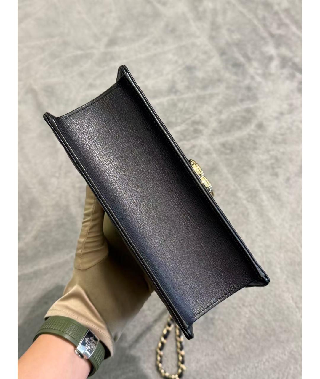 CHANEL Черная кожаная сумка через плечо, фото 4