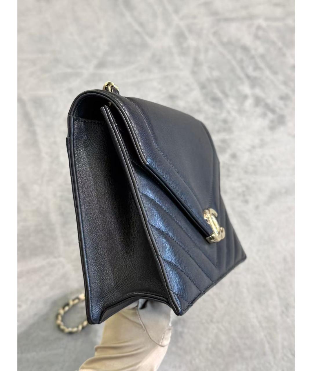 CHANEL Черная кожаная сумка через плечо, фото 3