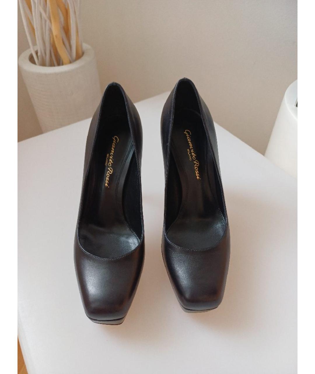 GIANVITO ROSSI Черные кожаные туфли, фото 7