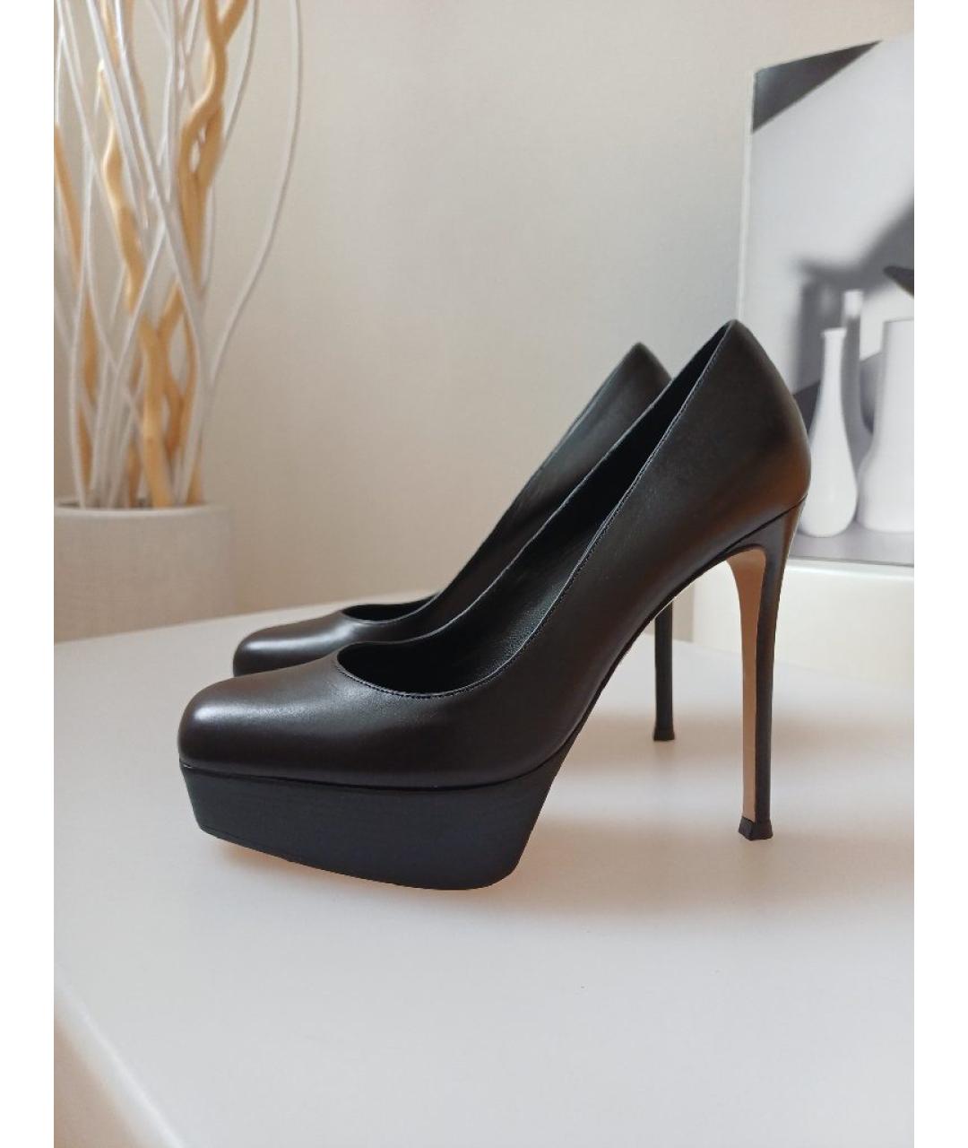 GIANVITO ROSSI Черные кожаные туфли, фото 6