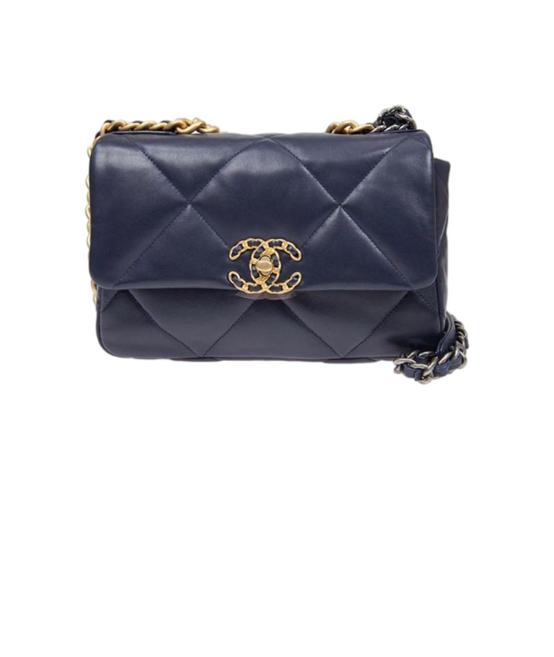 CHANEL Голубая кожаная сумка через плечо, фото 7