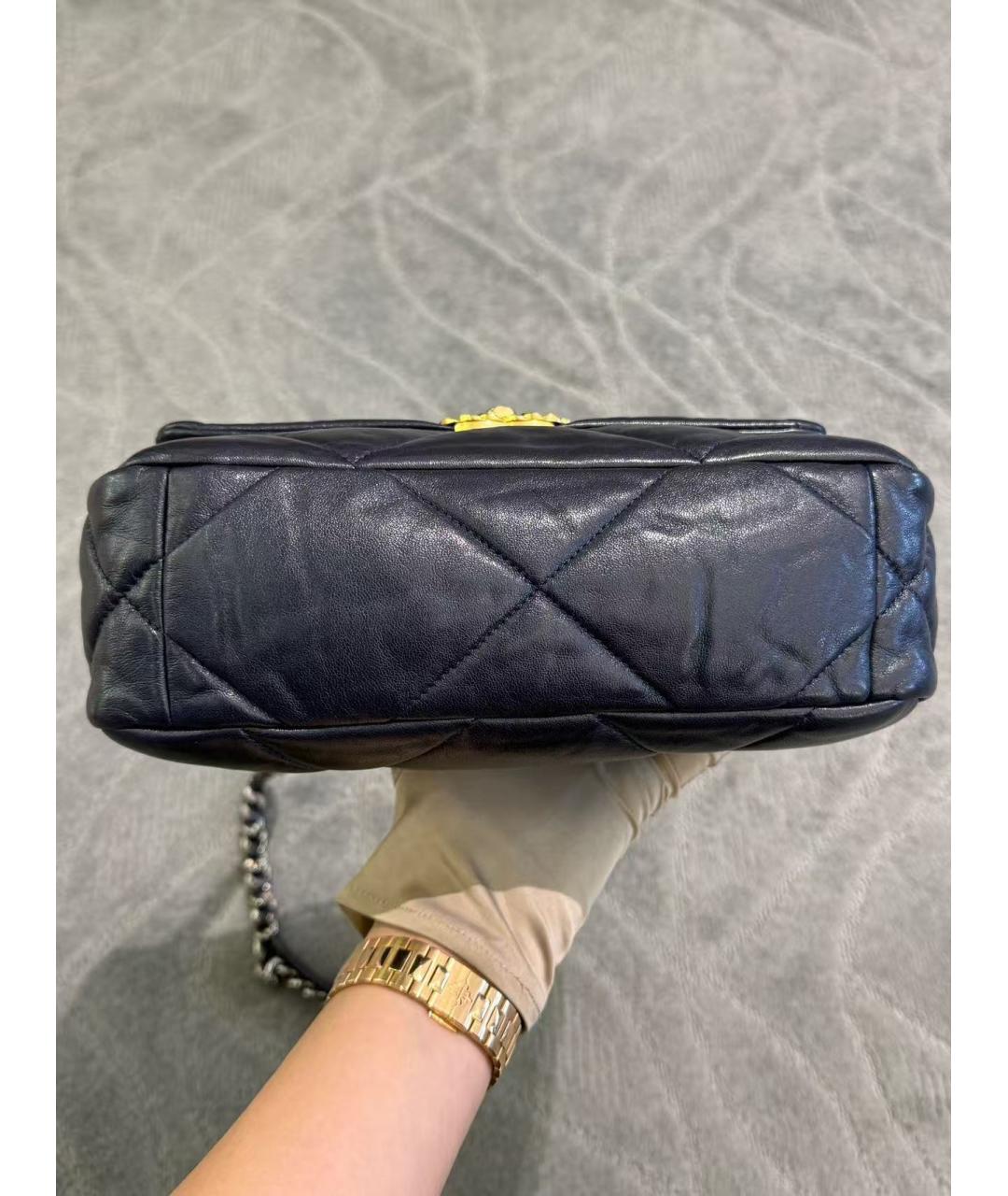 CHANEL Голубая кожаная сумка через плечо, фото 5