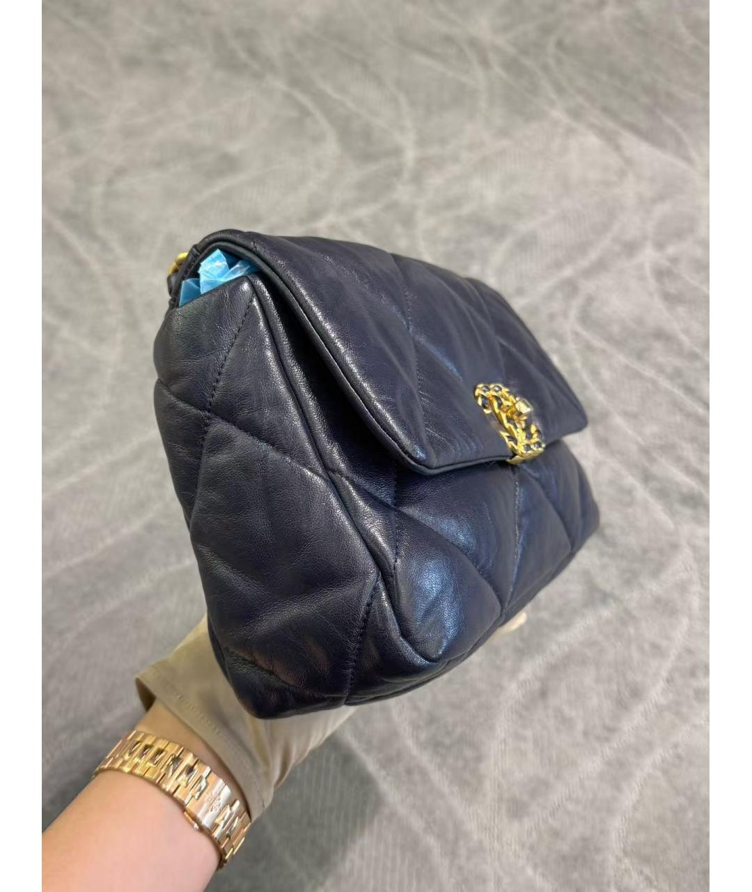 CHANEL Голубая кожаная сумка через плечо, фото 4