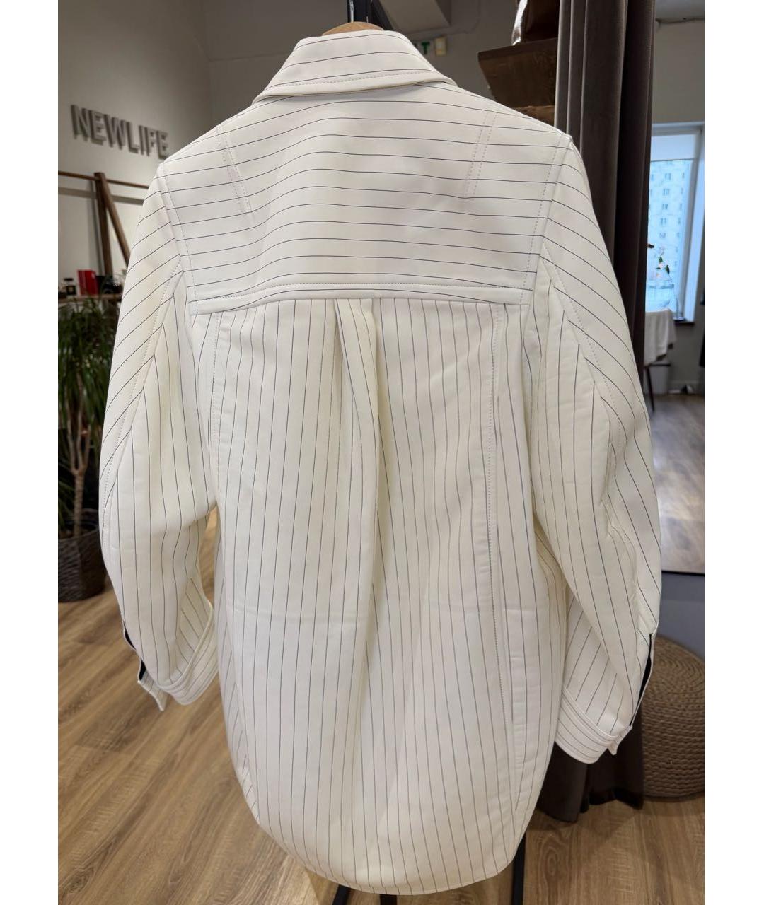 BOTTEGA VENETA Белая кожаная рубашка, фото 2