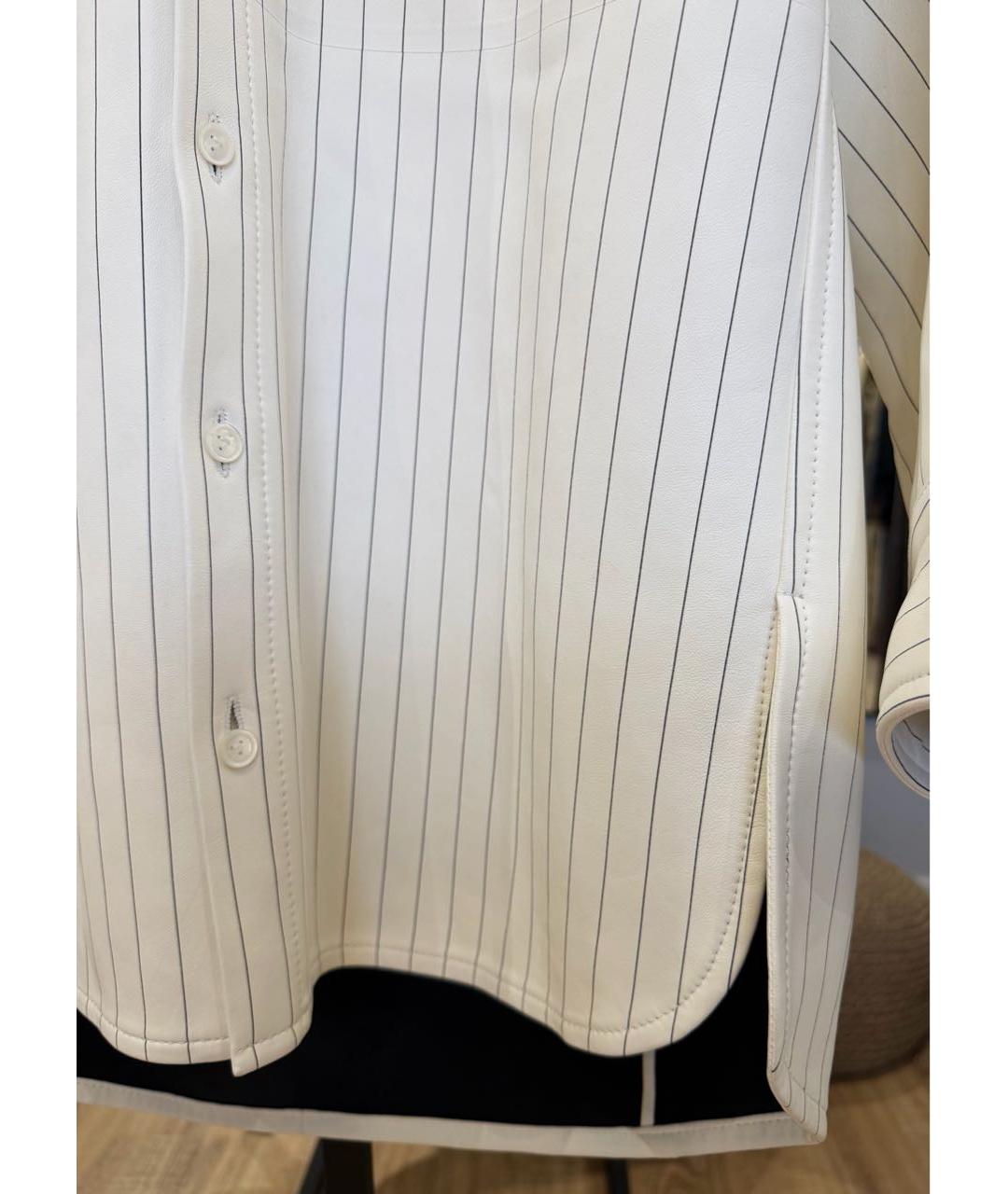 BOTTEGA VENETA Белая кожаная рубашка, фото 4