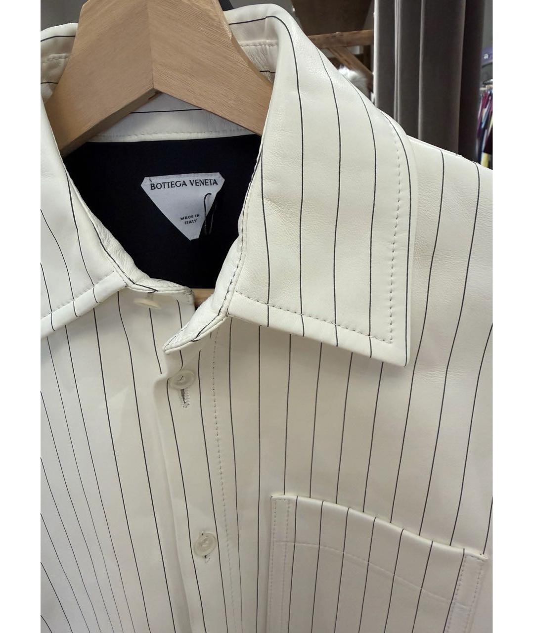 BOTTEGA VENETA Белая кожаная рубашка, фото 3