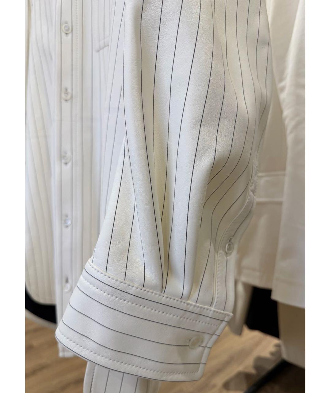 BOTTEGA VENETA Белая кожаная рубашка, фото 5