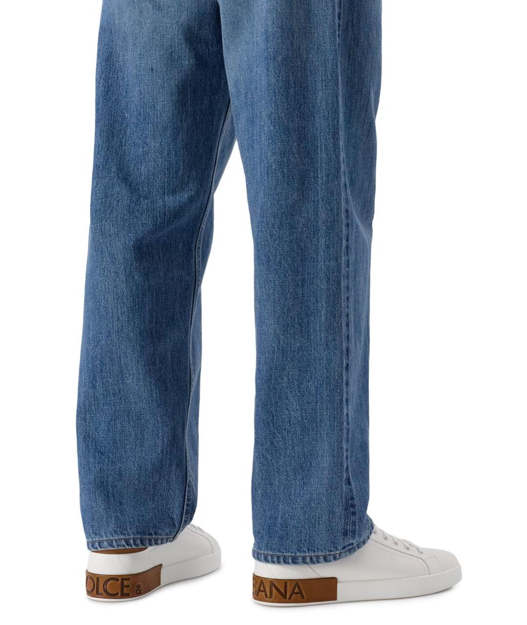 DOLCE&GABBANA Кожаные низкие кроссовки / кеды, фото 4