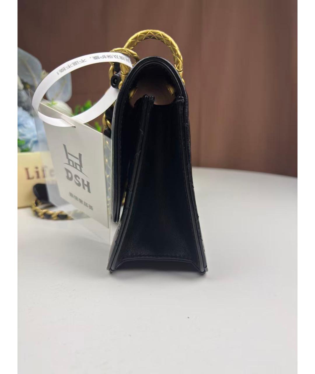 CHANEL Черная кожаная сумка через плечо, фото 4