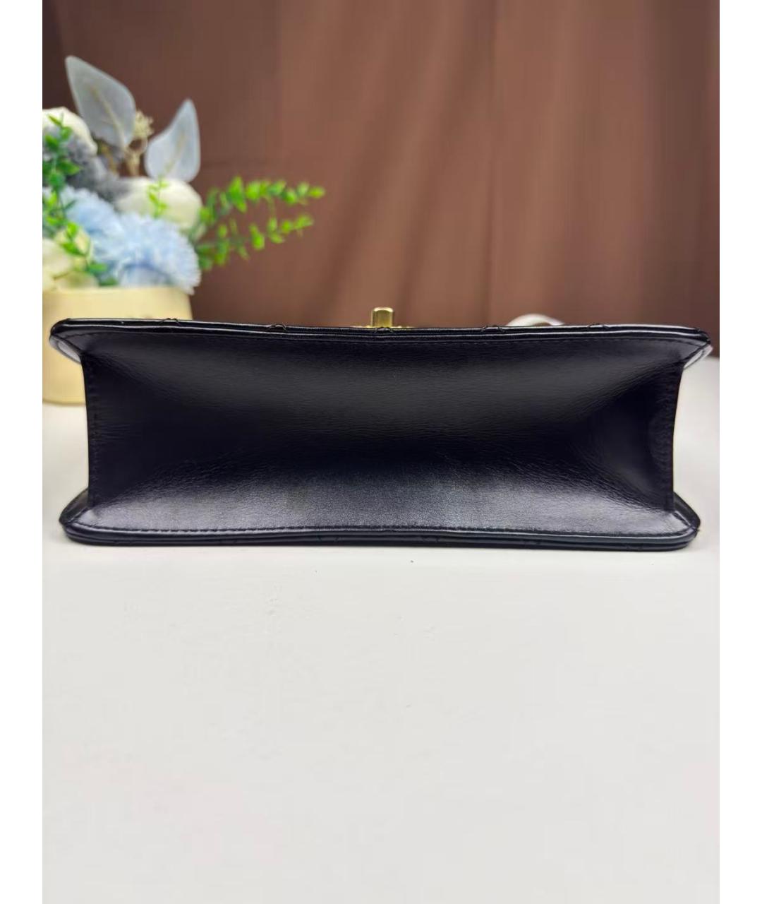 CHANEL Черная кожаная сумка через плечо, фото 5