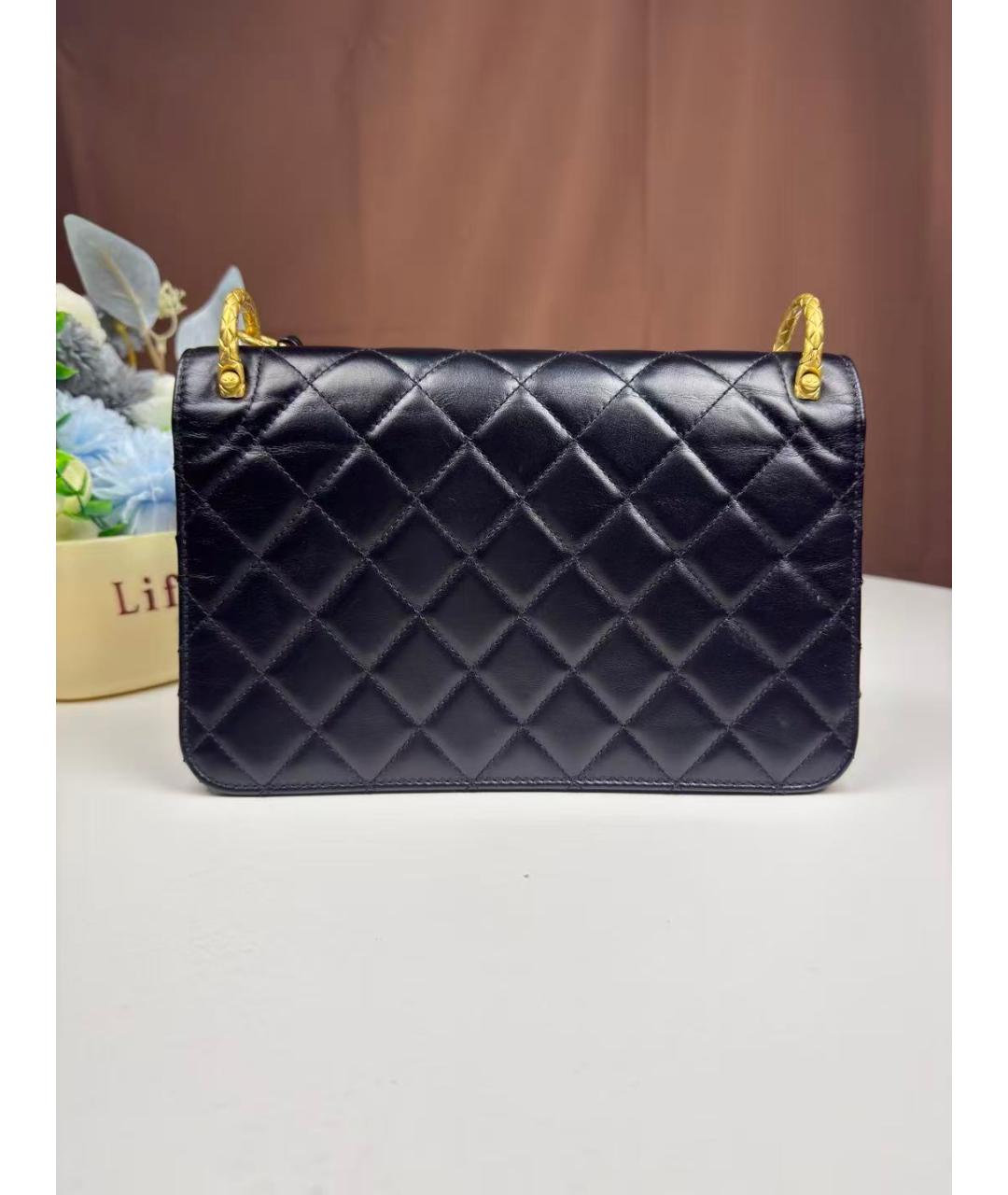 CHANEL Черная кожаная сумка через плечо, фото 3