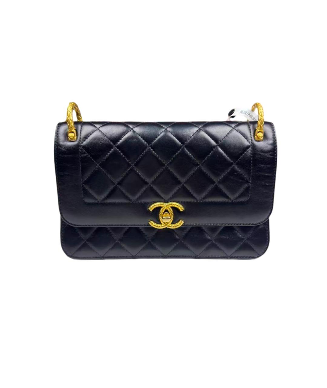 CHANEL Черная кожаная сумка через плечо, фото 7