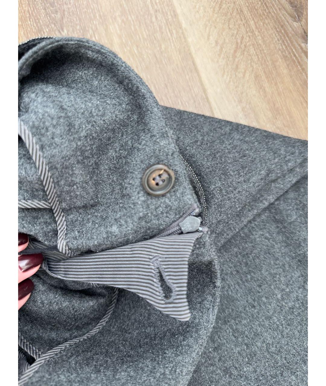 BRUNELLO CUCINELLI Серые шерстяные кюлоты, фото 5