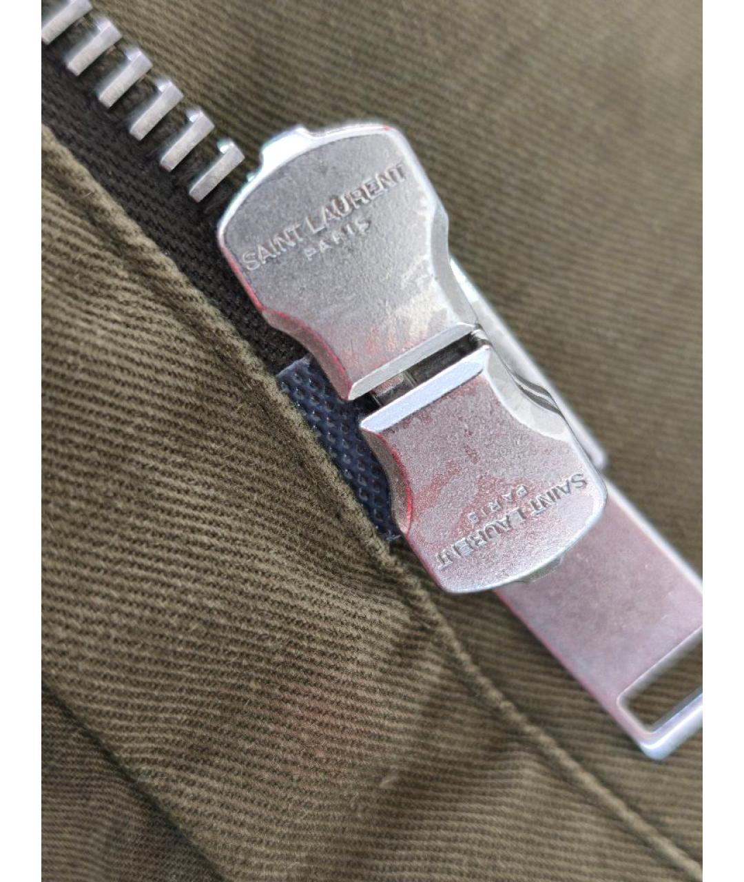 SAINT LAURENT Хаки хлопковая парка, фото 6