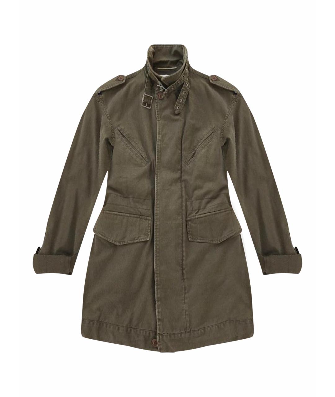 SAINT LAURENT Хаки хлопковая парка, фото 1