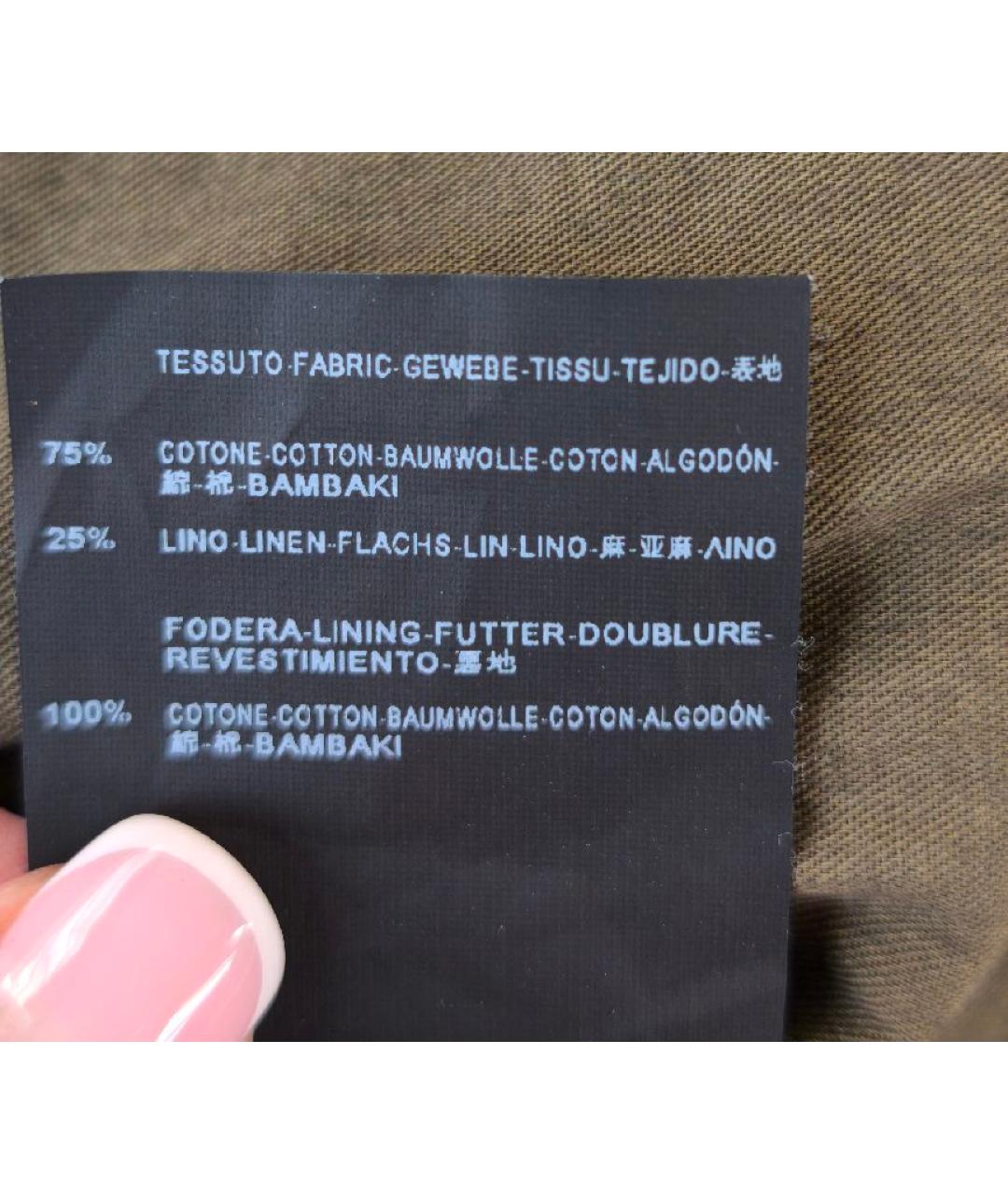 SAINT LAURENT Хаки хлопковая парка, фото 7