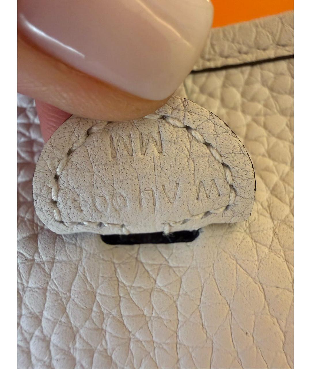 HERMES Белая кожаная сумка через плечо, фото 5