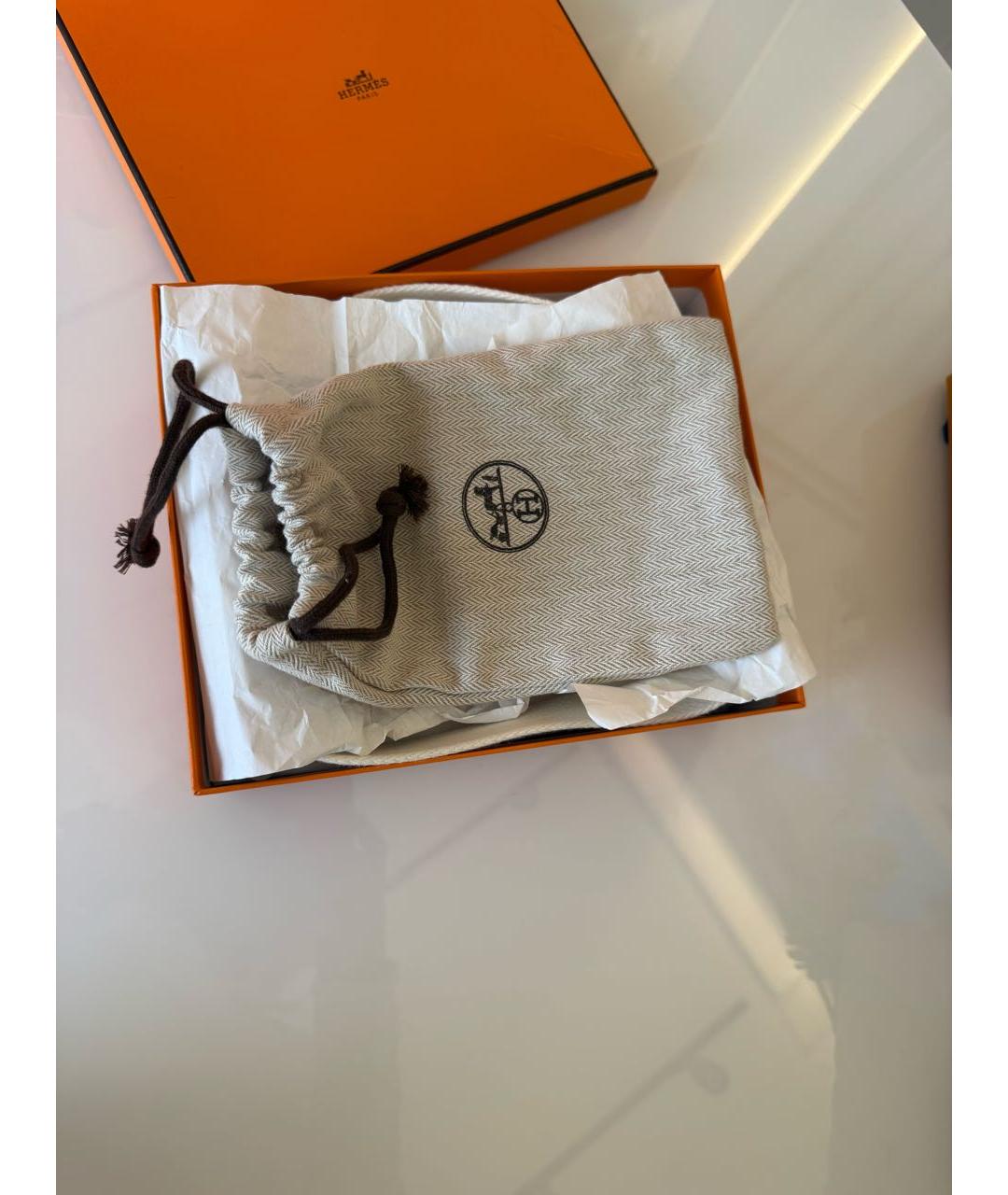 HERMES Белая кожаная сумка через плечо, фото 8