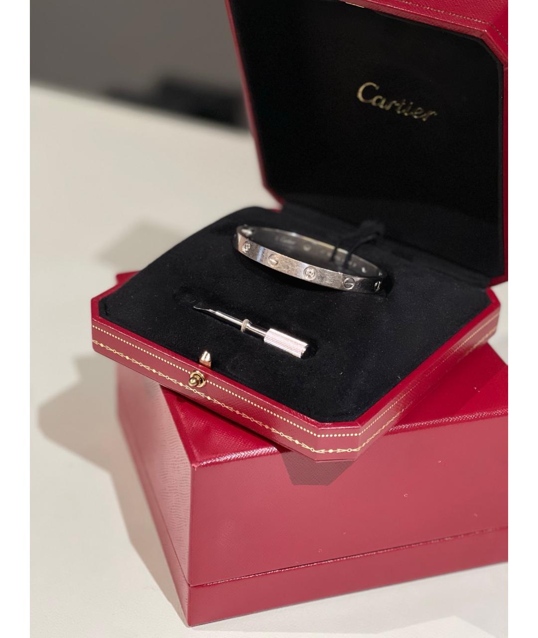 CARTIER Серебрянный браслет из белого золота, фото 3