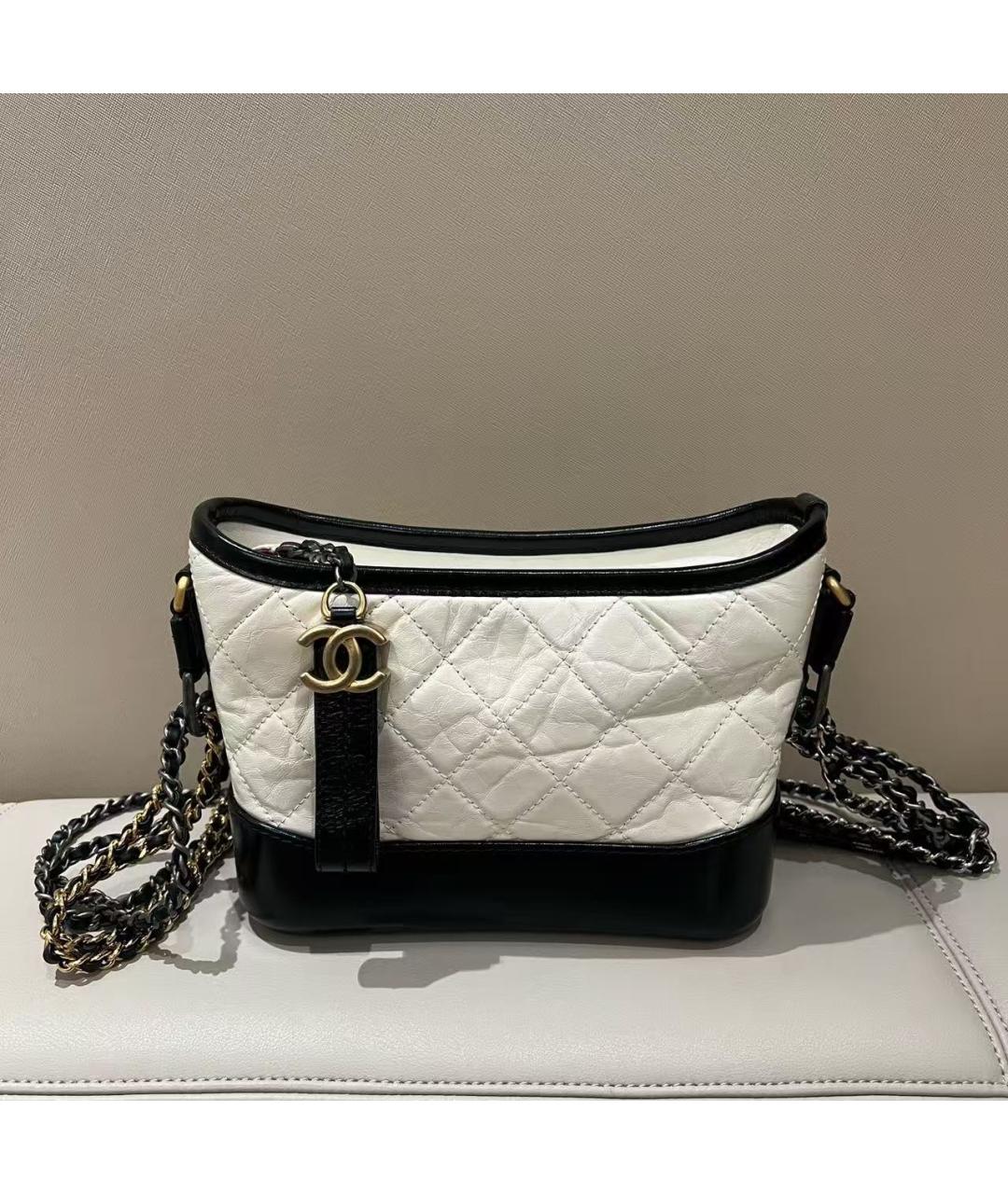 CHANEL Белая кожаная сумка через плечо, фото 2