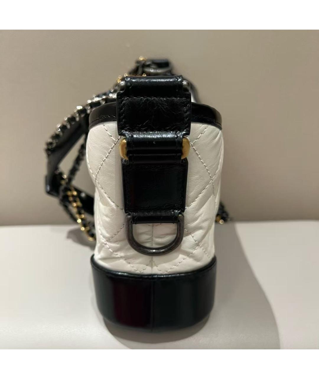 CHANEL Белая кожаная сумка через плечо, фото 5