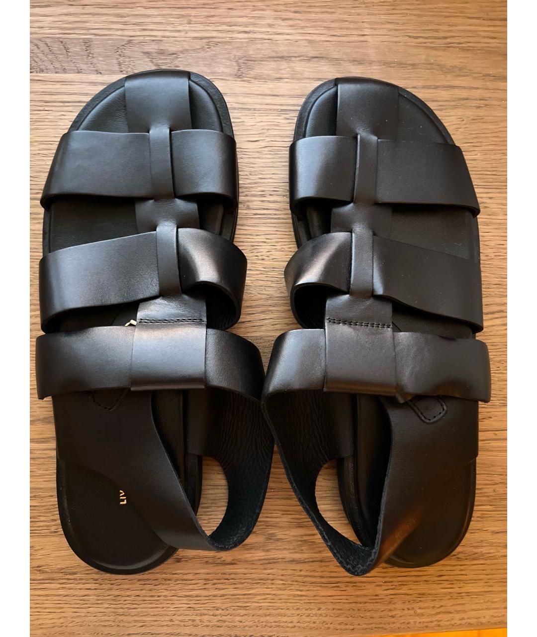 LIVIANA CONTI Черные кожаные сандалии, фото 2
