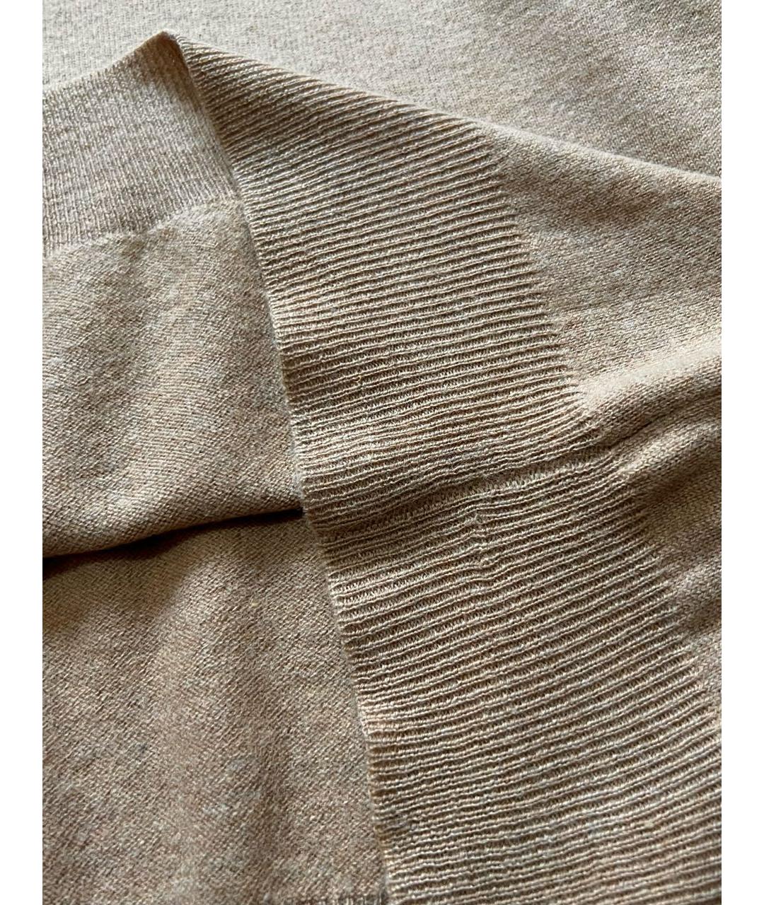 RALPH LAUREN Бежевый шерстяной джемпер / свитер, фото 7