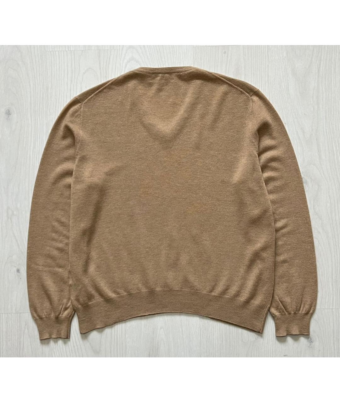RALPH LAUREN Бежевый шерстяной джемпер / свитер, фото 2