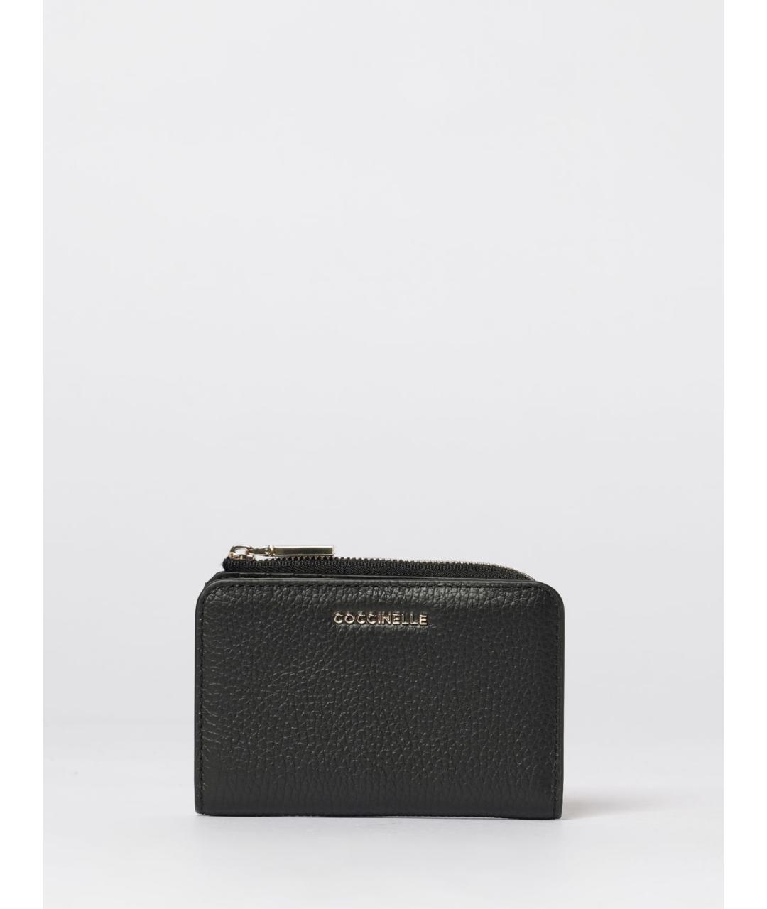 COCCINELLE Черный кожаный кошелек, фото 4