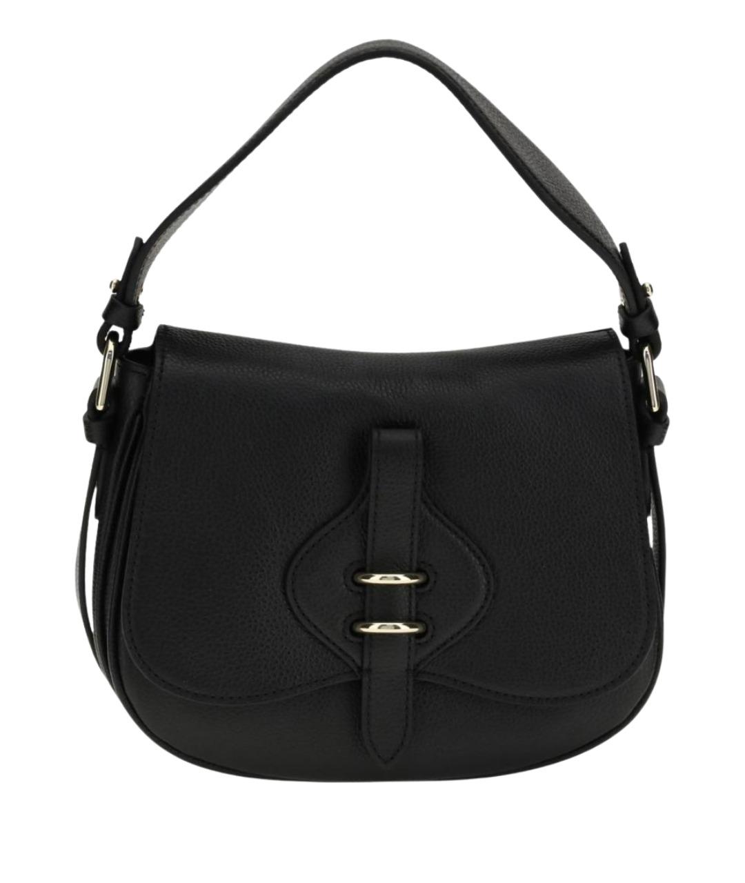 COCCINELLE Черная кожаная сумка через плечо, фото 1