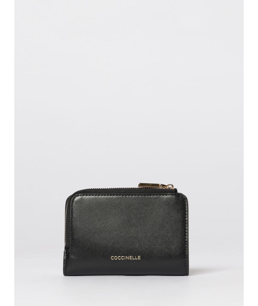 COCCINELLE Черный кожаный кошелек, фото 3