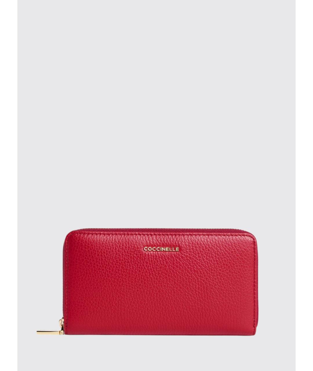 COCCINELLE Красный кожаный кошелек, фото 3